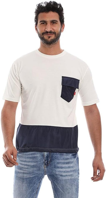 تيشيرت ساده رجالي ابيض من ازياء